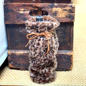 Faux fur wine cozy